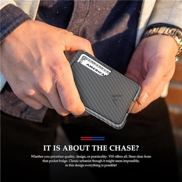 Mens Wallet Tactical Bifold Wallets for Men Metal RFID Blocking - Picture 5 of 6